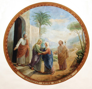 Dipinto di N. Penati che adorna la volta del sotto coro nella Chiesetta di Santa Maria delle Grazie dei Frati Cappuccini a San Giovanni Rotondo. Il dipinto rappresenta l'incontro di Maria SS. con Santa Elisabetta.